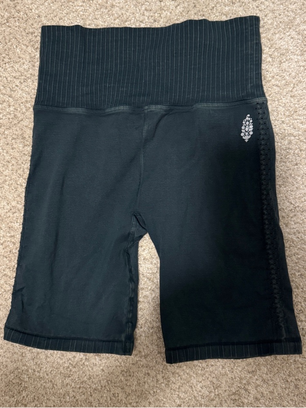 Free People Evergreen Ribbed High-Waist Bike Shorts